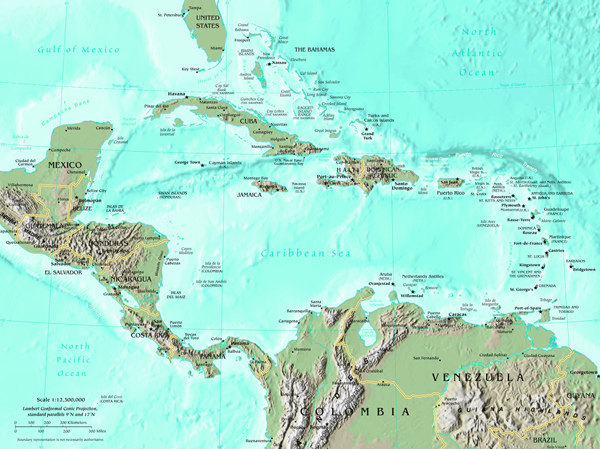 Map of Central America