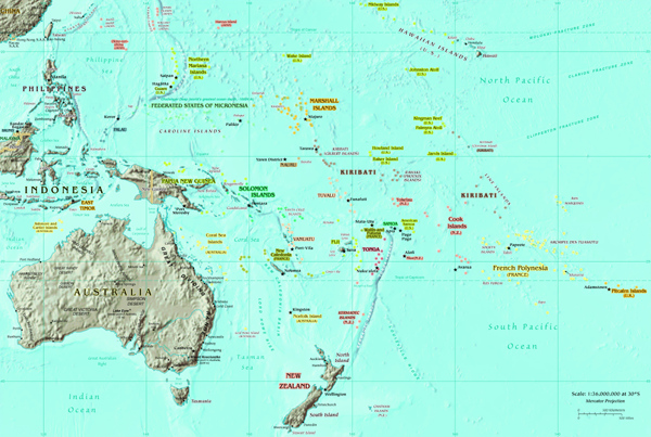 Map of Oceania